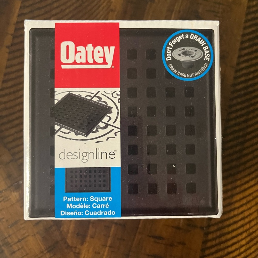 Black Square Shower Drain Cover